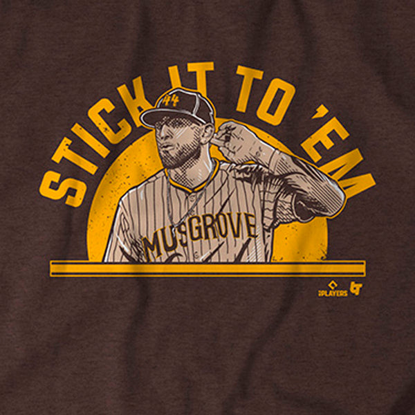 Joe Musgrove: Stick It to 'Em, Adult T-Shirt / Large - MLB - Sports Fan Gear | breakingt