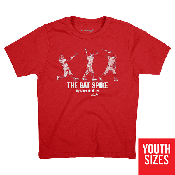 Rhys Hoskins: The Bat Spike, Women's V-Neck T-Shirt / Small - MLB - Sports Fan Gear | breakingt