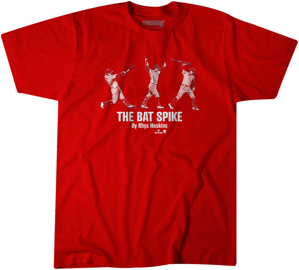 Rhys Hoskins: The Bat Spike, Women's V-Neck T-Shirt / Small - MLB - Sports Fan Gear | breakingt