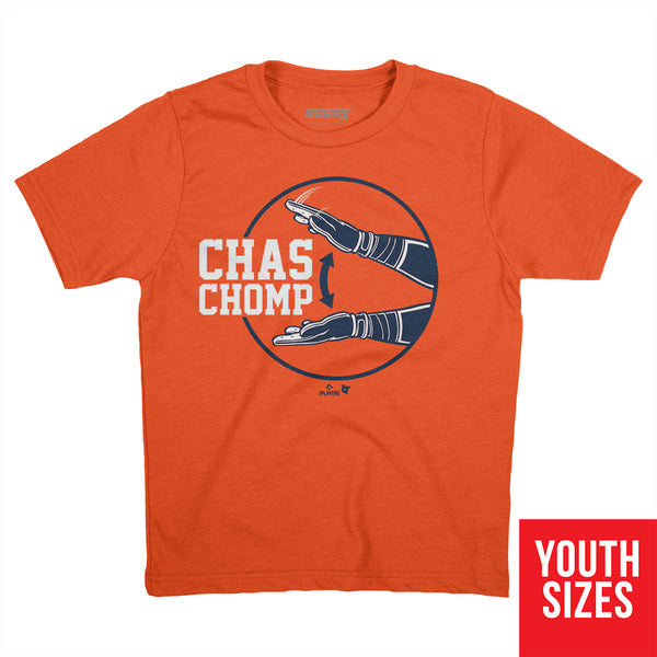 Chas McCormick: Chas Chomp, Youth T-Shirt / Orange / Small - MLB - Orange - Sports Fan Gear | breakingt