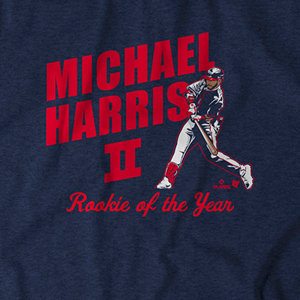 Michael Harris II: Rookie of The Year, Women's V-Neck T-Shirt / Extra Large - MLB - Sports Fan Gear | breakingt