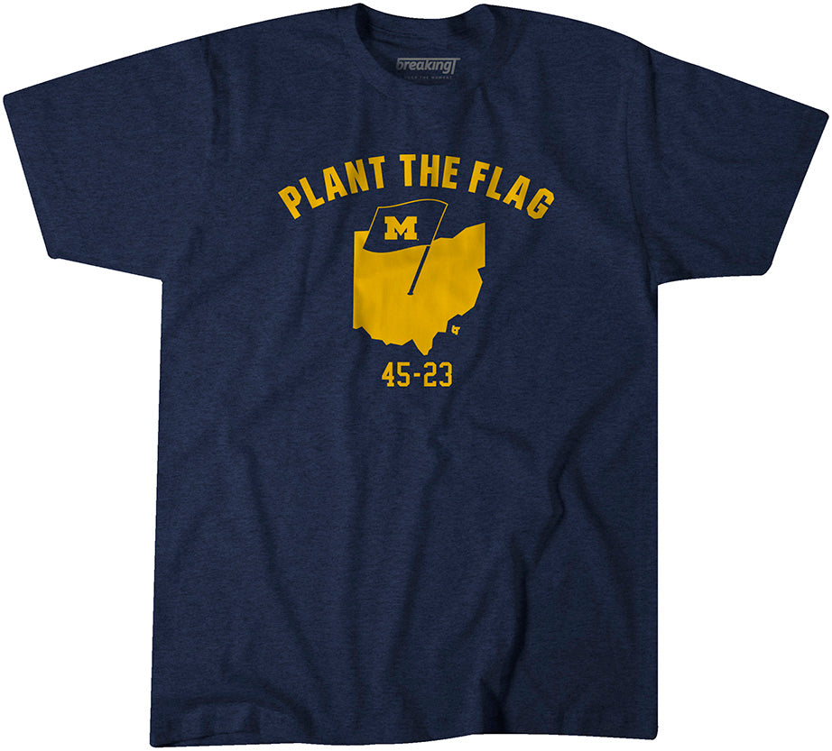 Michigan Football Plant the Flag Shirt Michigan Licensed -