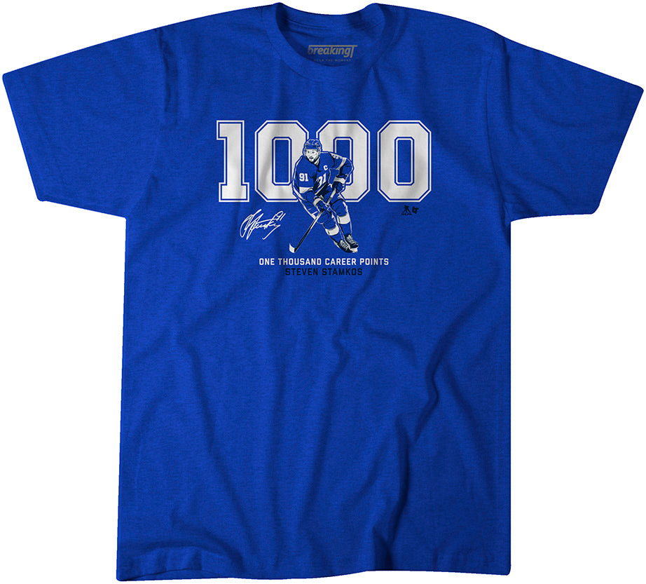 Seen Stamkos Tee Shirt 1000 Games And Counting - AFCMerch