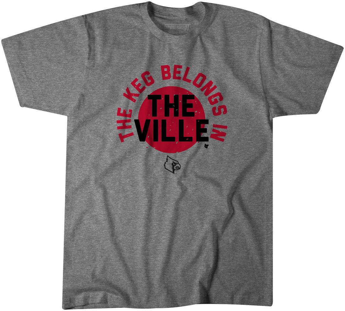 Louisville Football: The Keg Belongs in The Ville, Youth T-Shirt / Medium - Cfb | College Football - Sports Fan Gear | breakingt