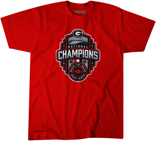 Georgia Football: National Championship Logo, Adult T-Shirt / Extra Large - CFB | College Football - Sports Fan Gear | breakingt