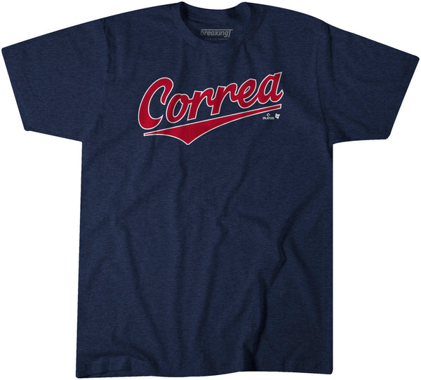 Carlos Correa: Minnesota Text Shirt, Minnesota - MLBPA Licensed