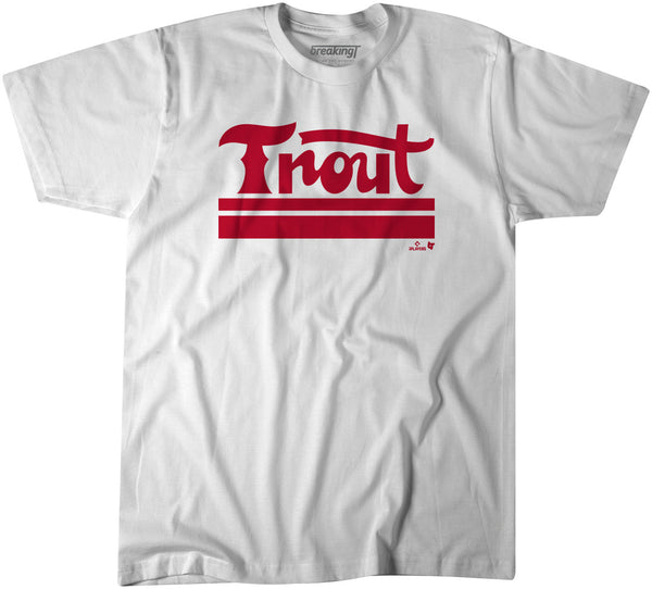 Mike Trout: La Text, Adult T-Shirt / Large - MLB - Sports Fan Gear | breakingt