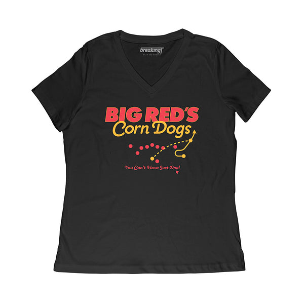 MLB Productions Youth White/Red Cincinnati Reds V-Neck T-Shirt