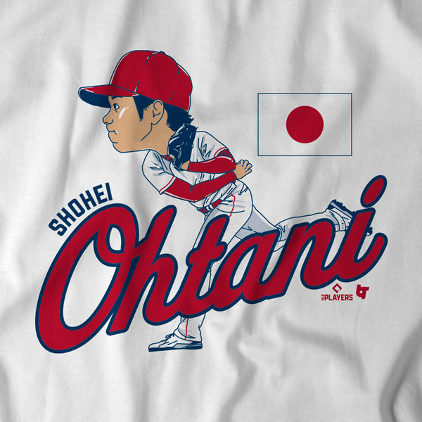 Shohei Ohtani: Japan Caricature Shirt - MLBPA Licensed - BreakingT