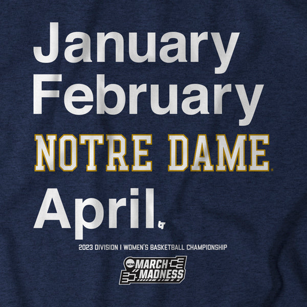 Notre Dame Basketball: January February NOTRE DAME April