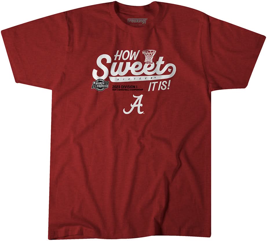 Alabama Basketball Sweet Sixteen Shirt NCAA + UA Licensed BreakingT