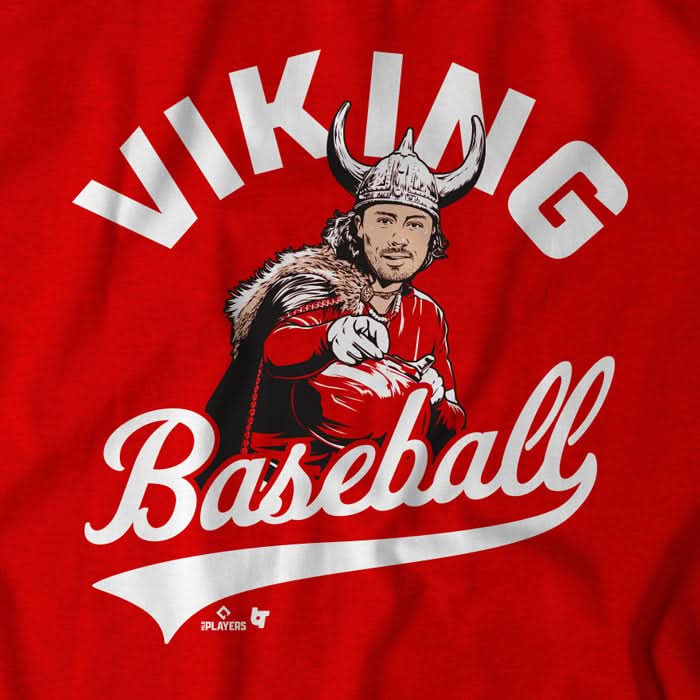 Jonathan India: Viking Baseball Shirt, Cincinnati - MLBPA - BreakingT