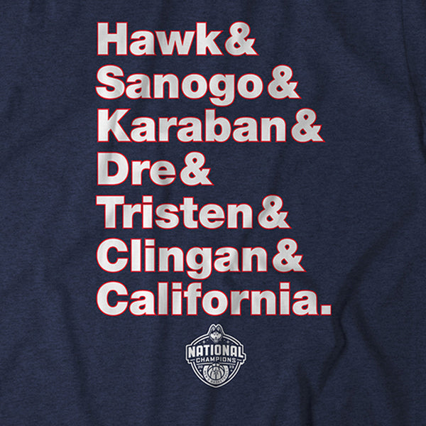 UConn Basketball: Hawk & Sanogo & Karaban & Dre & Tristen & Clingan & California