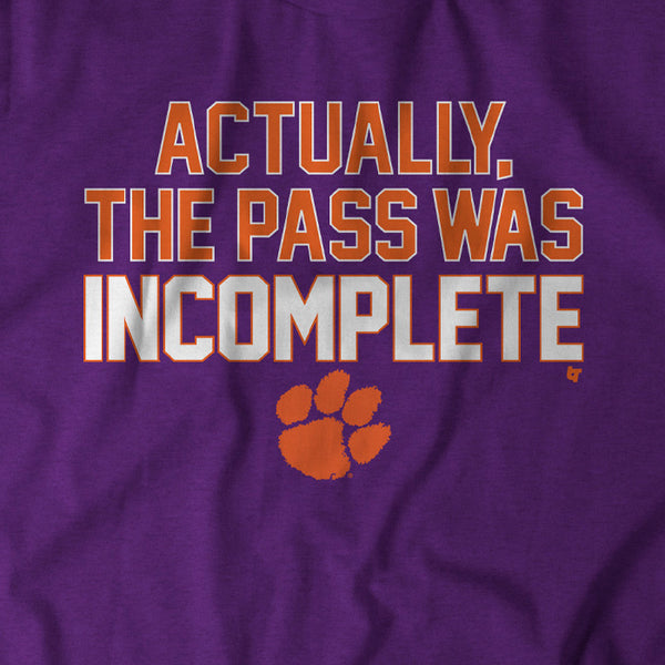 Actually, The Pass Was Incomplete