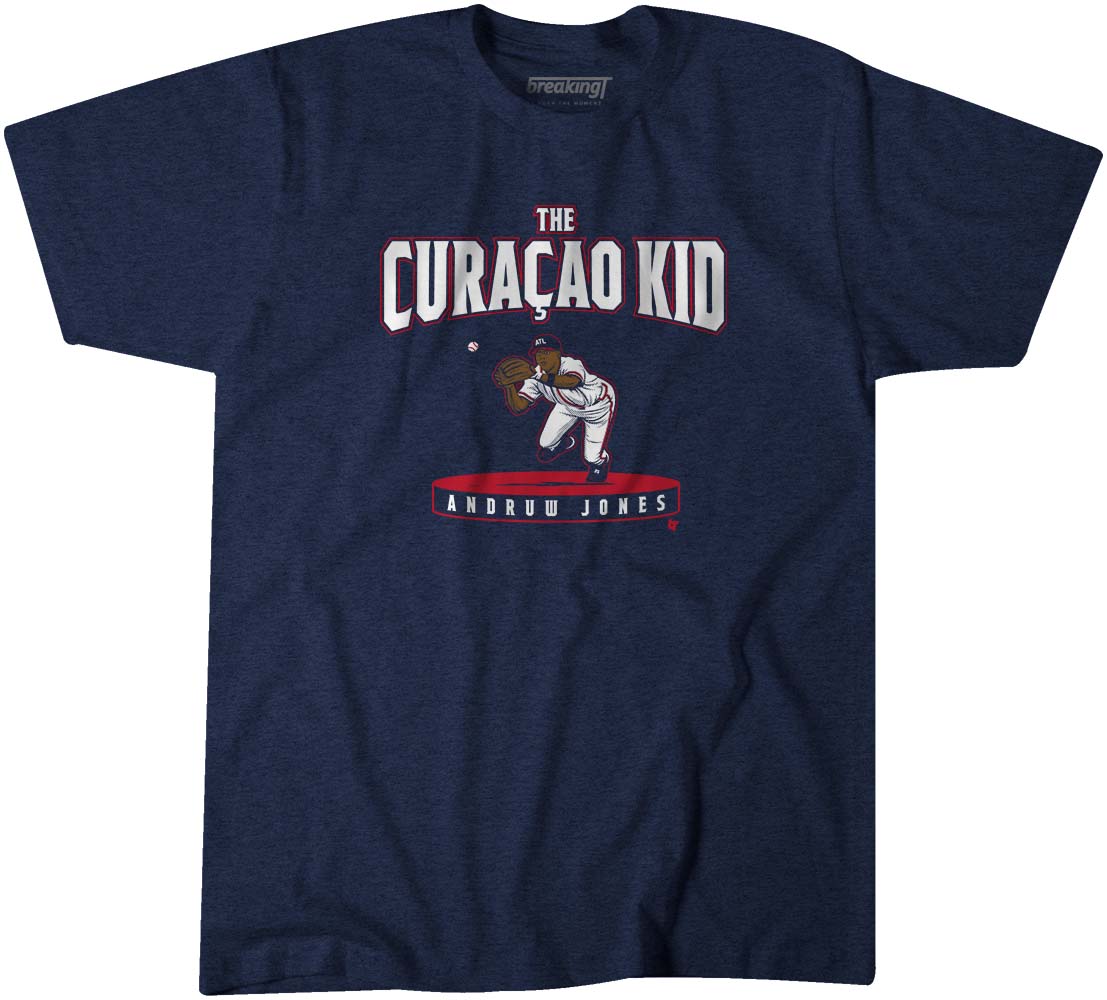 Andruw Jones: The Curaçao Kid, Adult T-Shirt / Small - MLB - Sports Fan Gear | breakingt