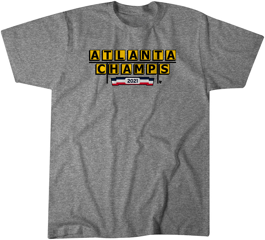 Atlanta Champs 2021, Adult T-Shirt / 2XL - MLB - Sports Fan Gear | breakingt