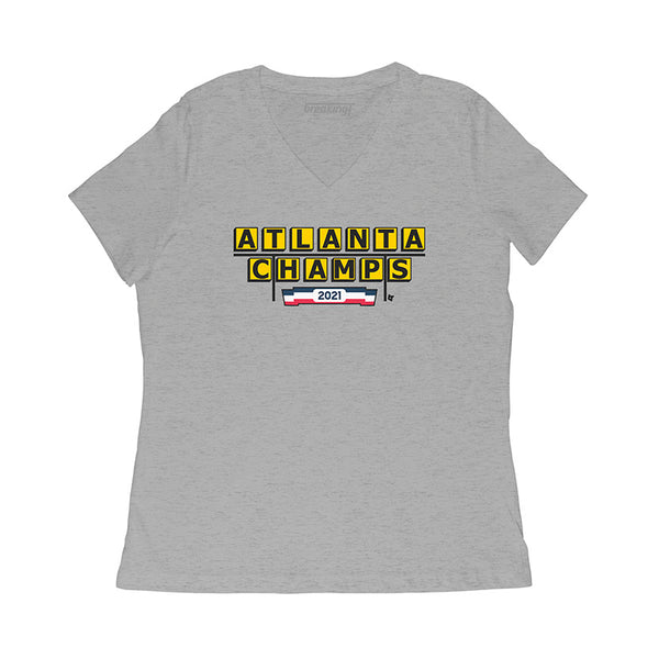  Adult Atlanta Baseball 2021 Champions Shirt : Sports & Outdoors