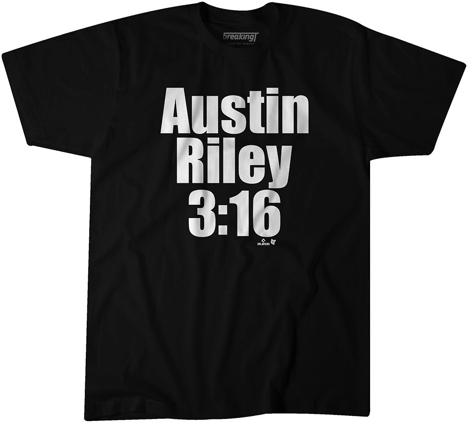 Austin Riley 3:16, Adult T-Shirt / Medium - MLB - Sports Fan Gear | breakingt