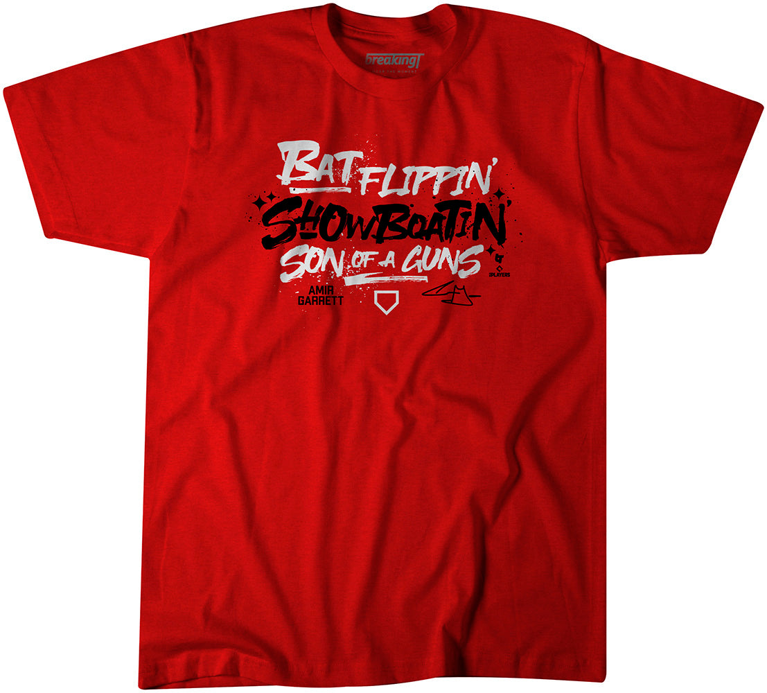 Bat Flippin Show Boatin Son of a Guns Cincinnati MLBPA BreakingT