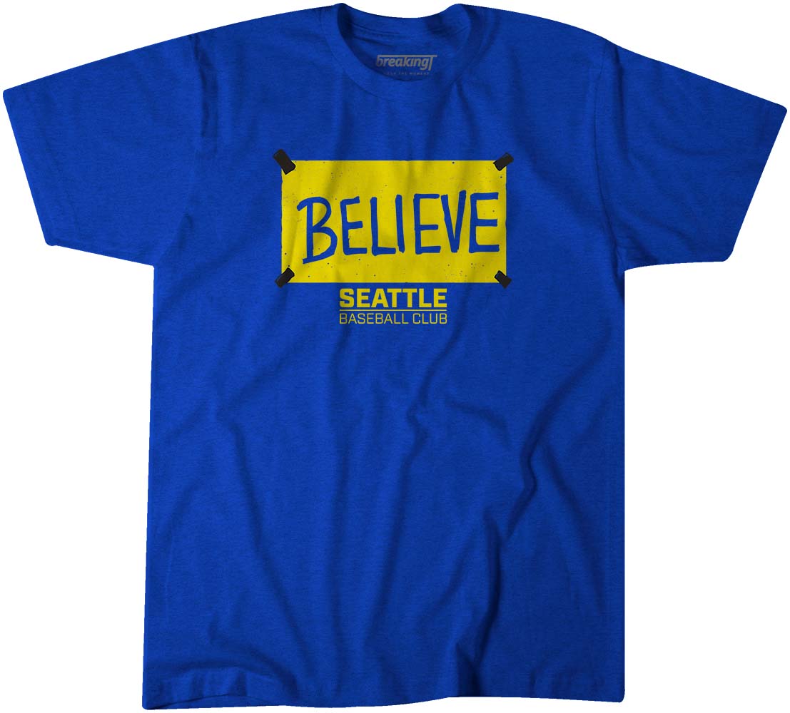 Believe Seattle, Adult T-Shirt / 2XL - MLB - Sports Fan Gear | breakingt