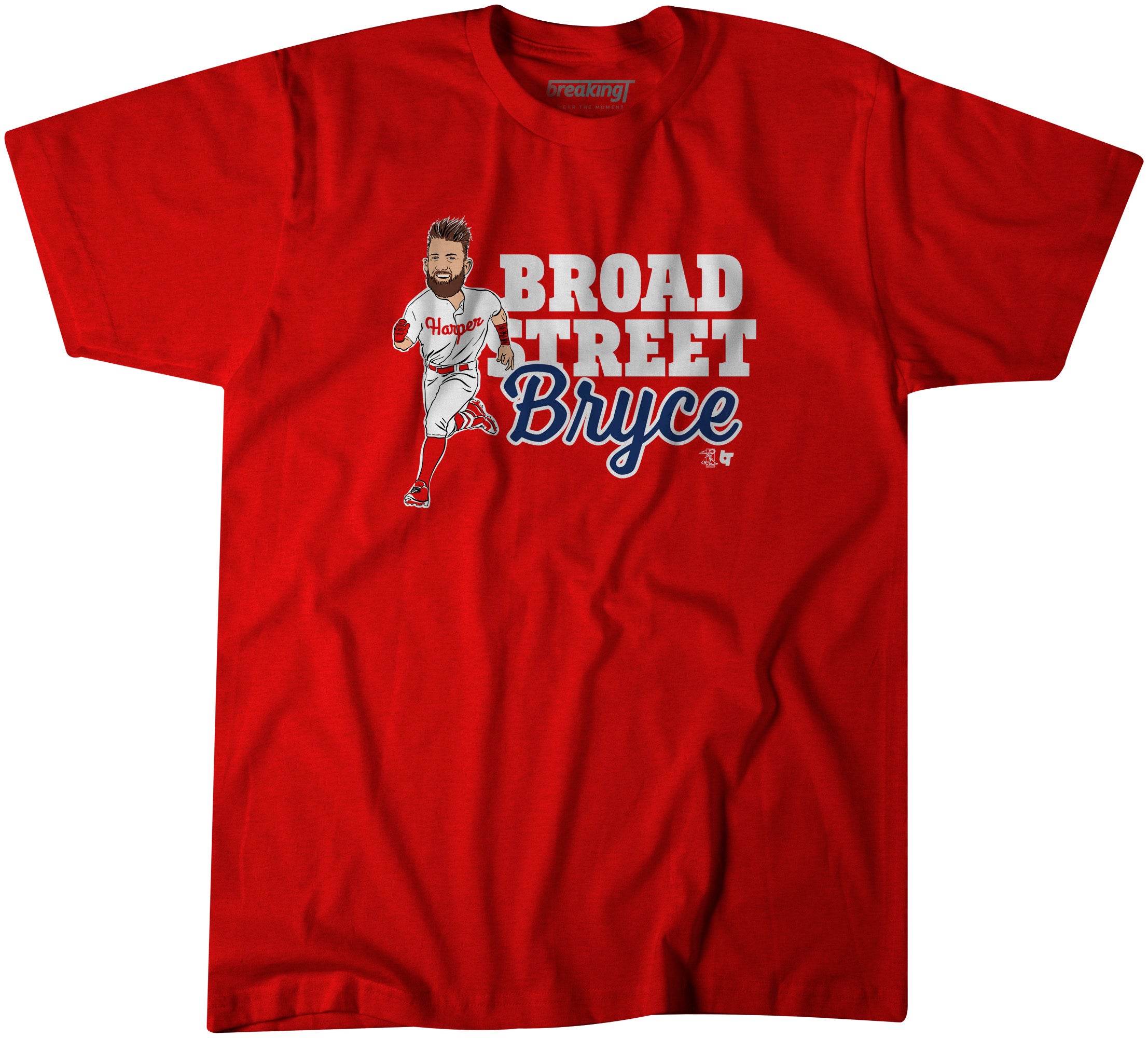 Broad Street Bryce, Medium / Adult T-Shirt - MLB - Red - Sports Fan Gear | breakingt