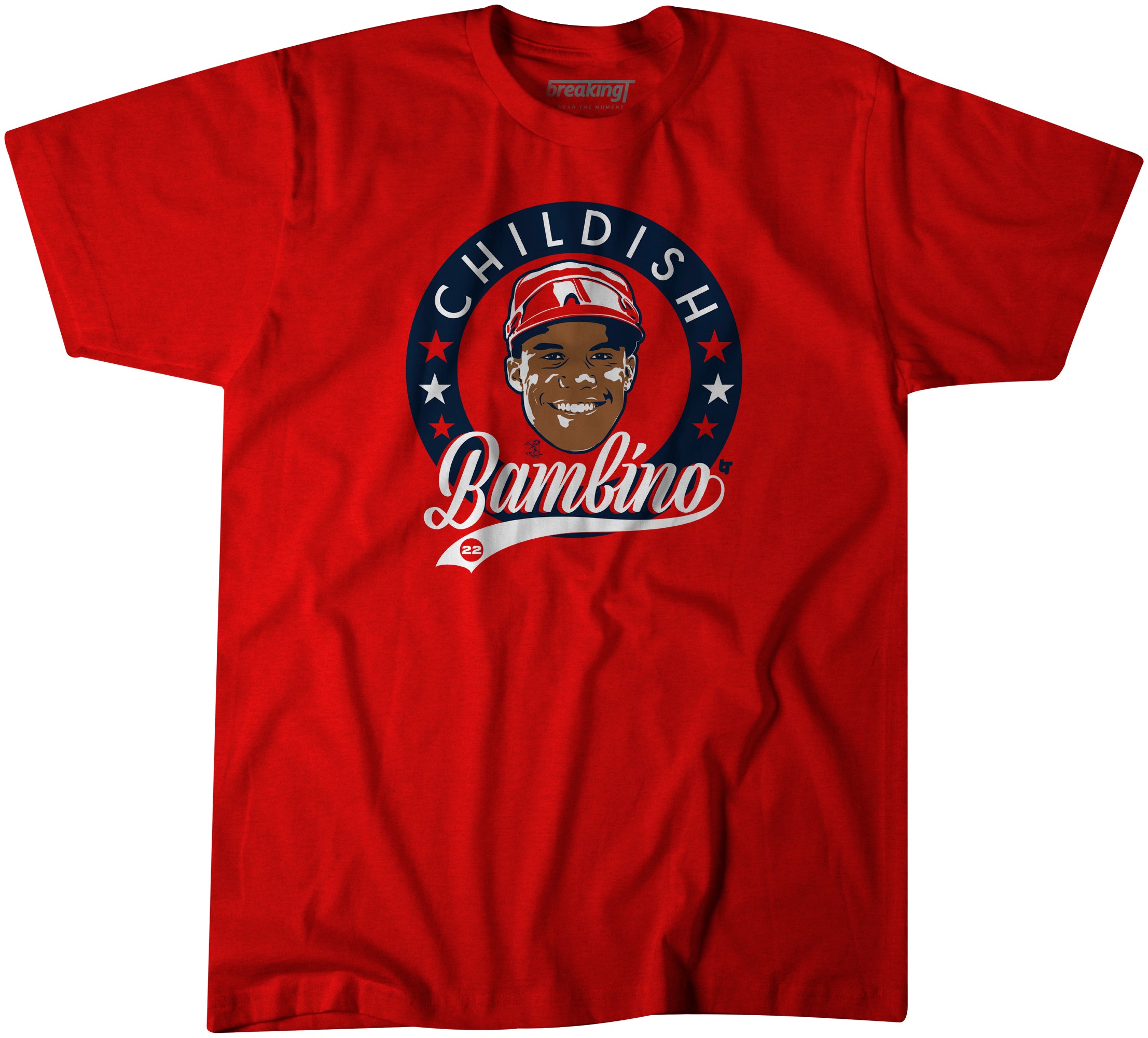 Childish Bambino, Small / Adult T-Shirt - MLB - Red - Sports Fan Gear | breakingt