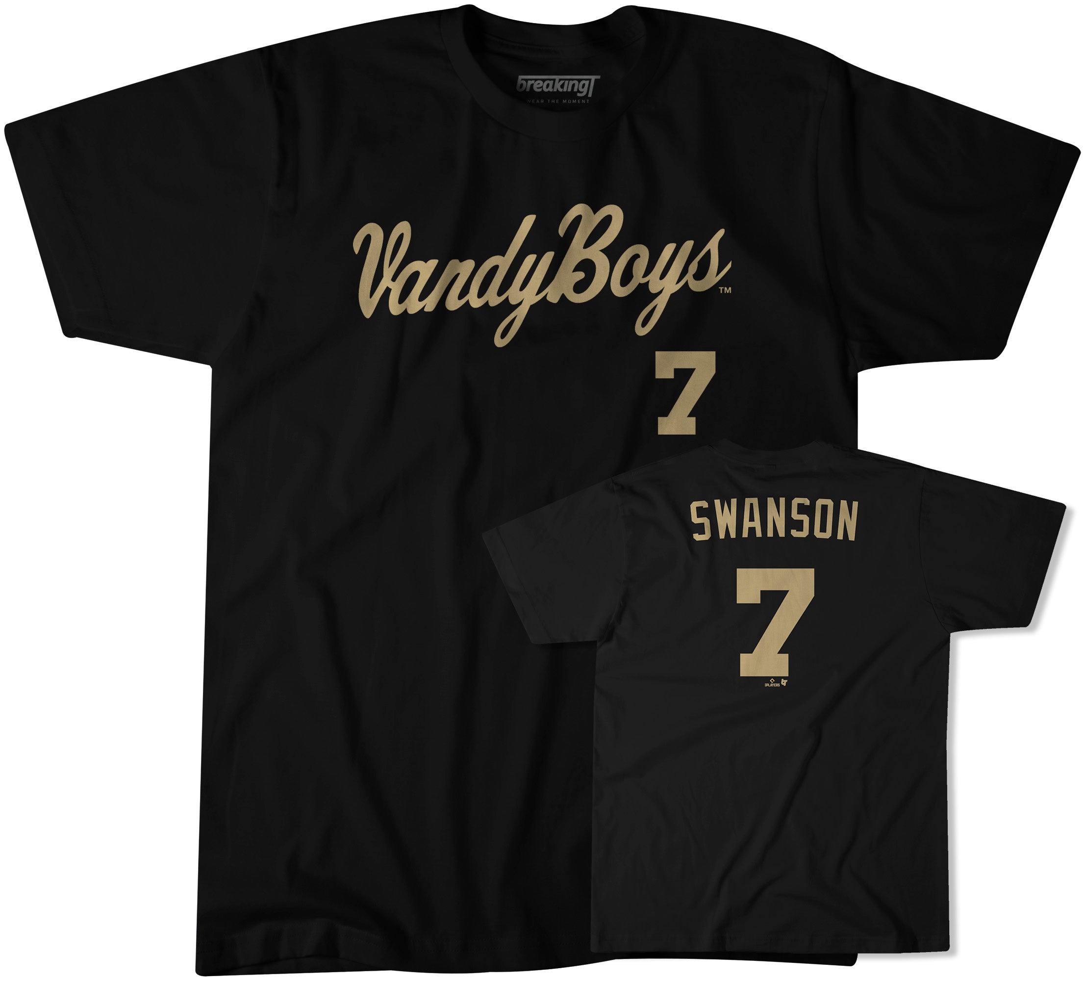 Shirts, Atlanta Warriors Dansby Swanson Black Gold Jersey