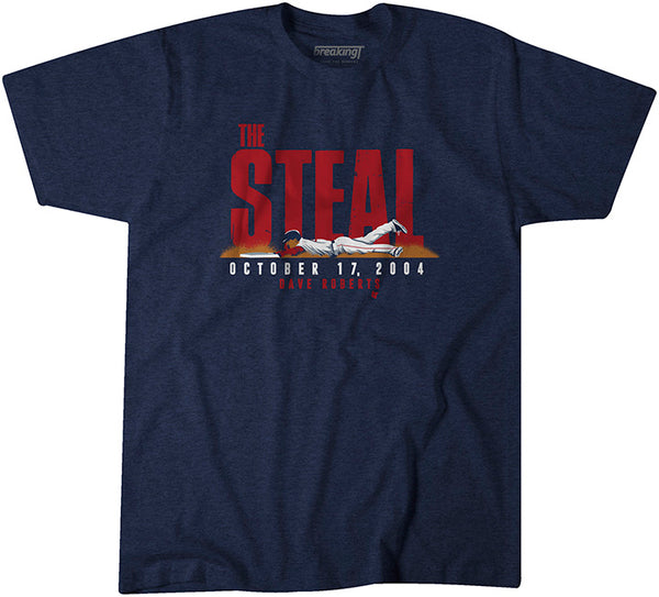 Dave Roberts: The Steal, Adult T-Shirt / Large - MLB - Blue - Sports Fan Gear | breakingt