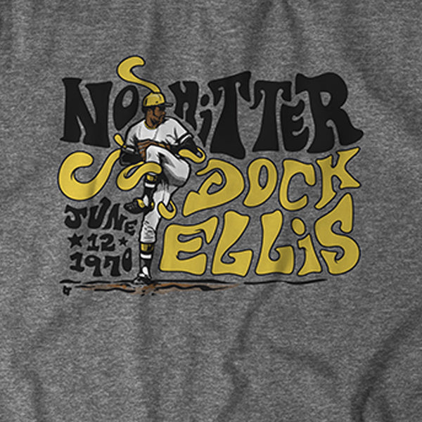 Dock Ellis: No-Hitter Shirt, Pittsburgh - MLBPAA Licensed - BreakingT