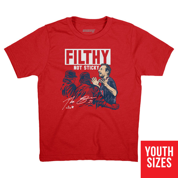 Filthy Not Sticky, Medium / Youth T-Shirt - MLB - Sports Fan Gear | breakingt