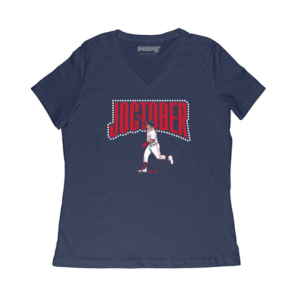 Joc Pederson: Joctober, Women's V-Neck T-Shirt / Large - MLB - Sports Fan Gear | breakingt