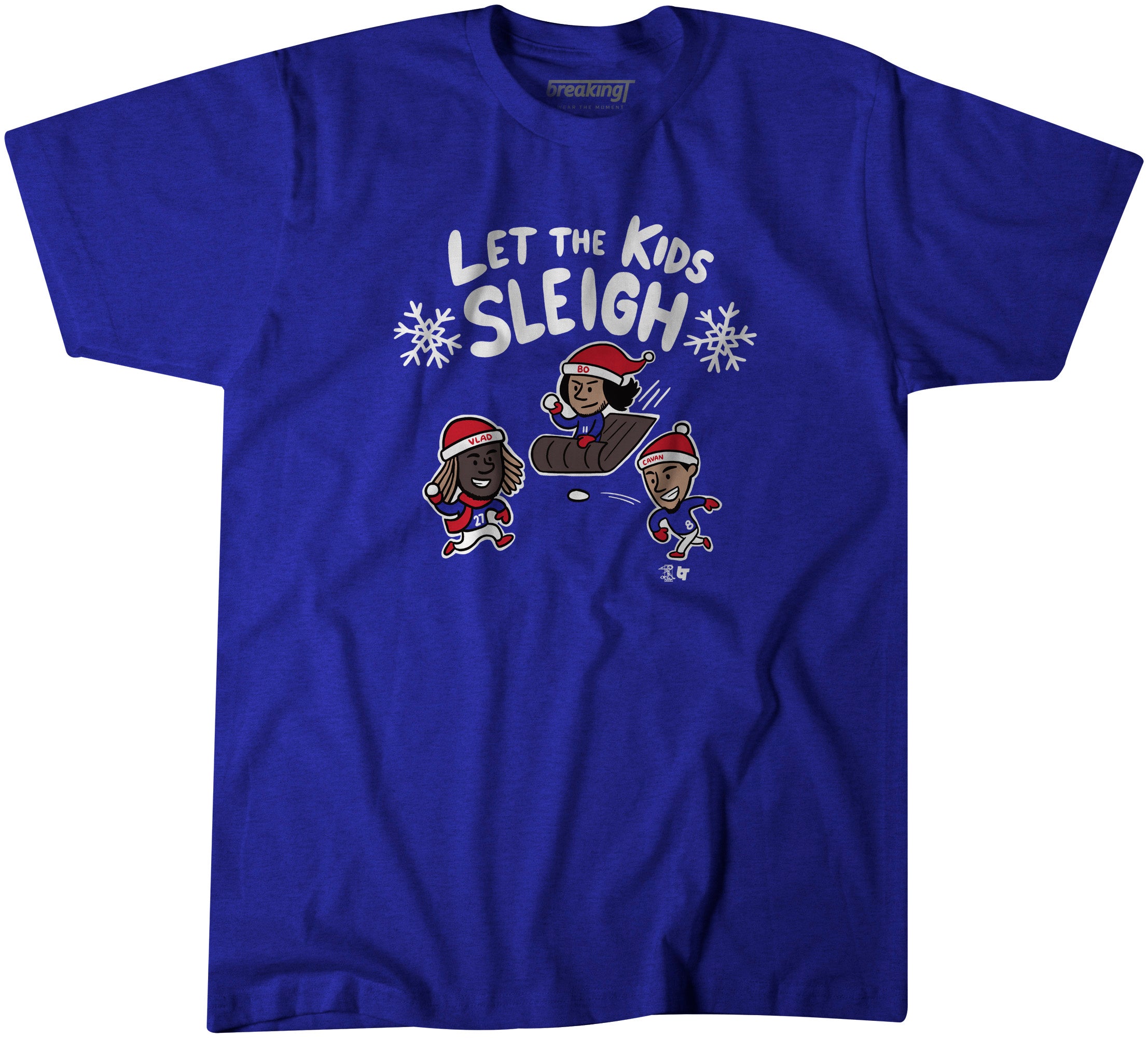  Officially Licensed Toronto Blue Jays - Let The Kids Sleigh T- Shirt : Sports & Outdoors