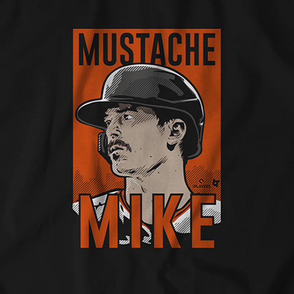 Mustache Mike, 3XL / Adult T-Shirt - MLB - Sports Fan Gear | breakingt