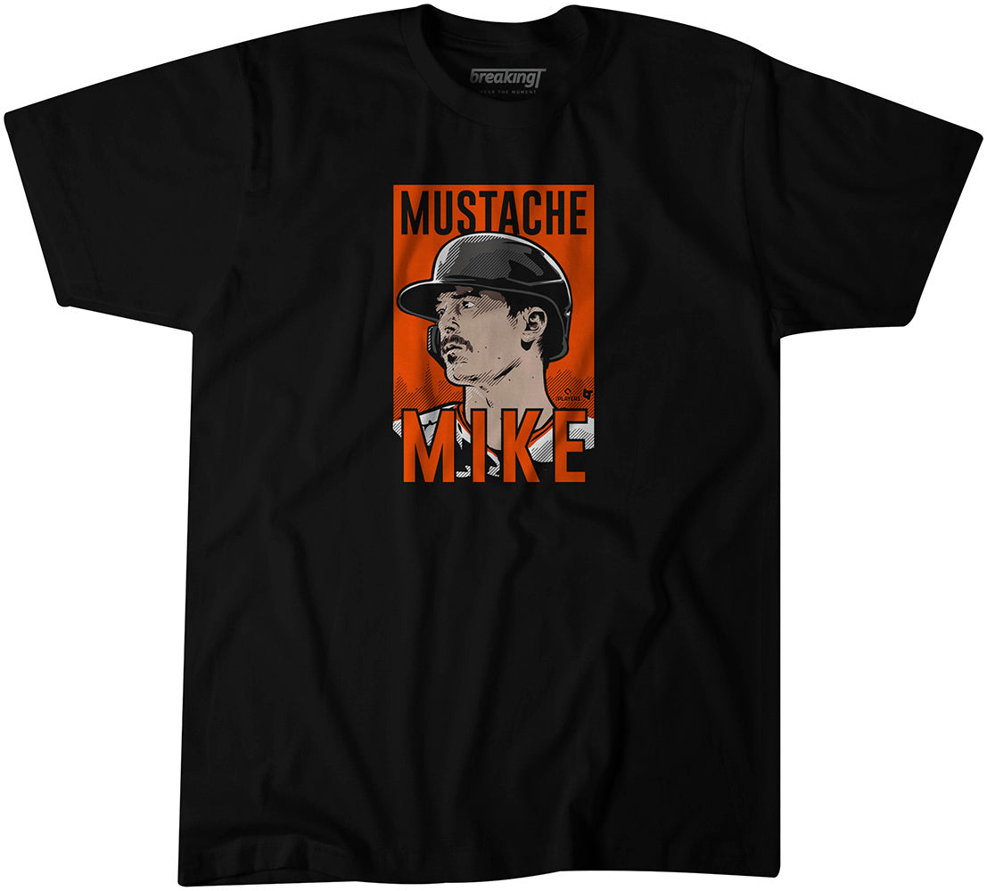 Mustache Mike, 3XL / Adult T-Shirt - MLB - Sports Fan Gear | breakingt