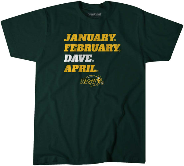 NDSU: January February Dave April