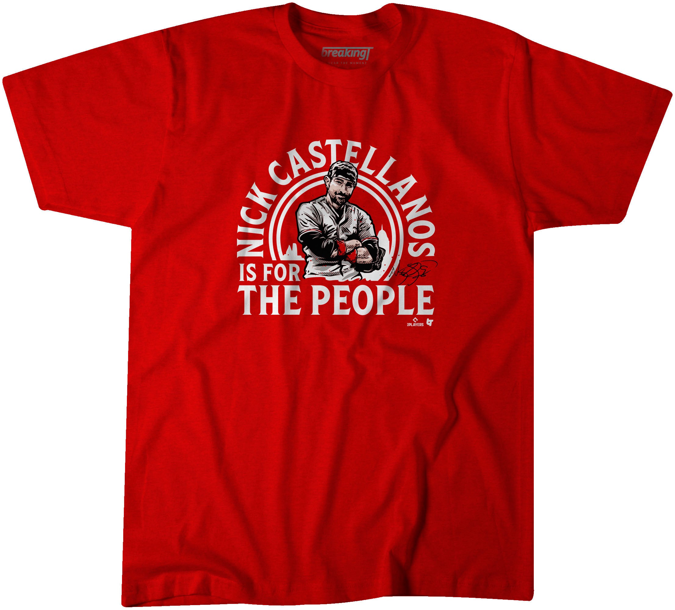 Nick Castellanos Cincinnati Reds Men's Red Backer T-Shirt 