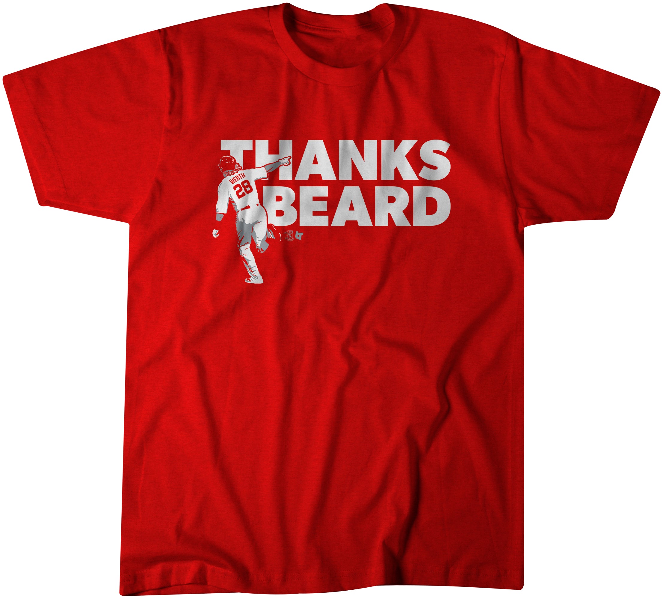 Thank You, Beard, Small - T-Shirt - Red - Sports Fan Gear | breakingt