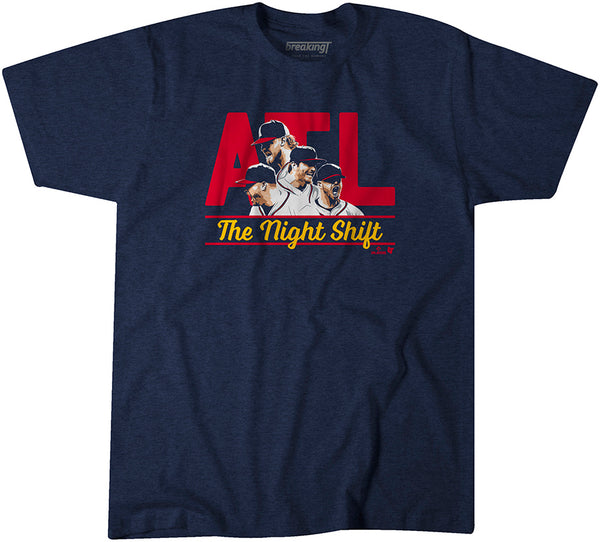 Atlanta: The Night Shift, Adult T-Shirt / Extra Large - MLB - Sports Fan Gear | breakingt
