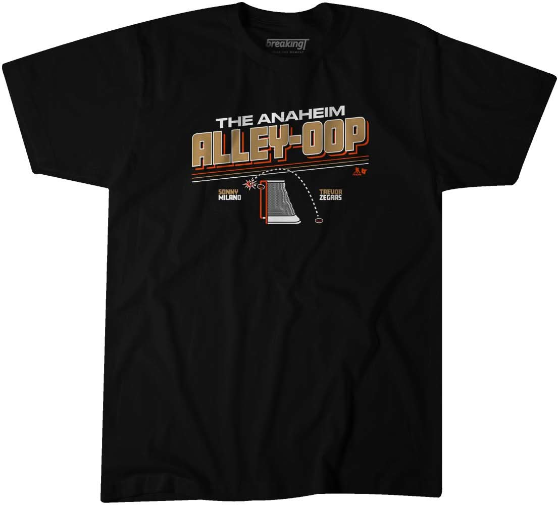 Trevor Zegras & Sonny Milano: The Anaheim Alley-Oop Adult T-Shirt