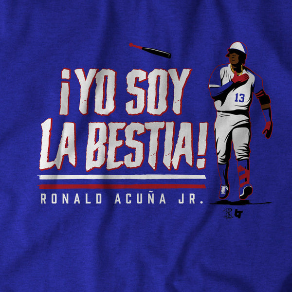 La Bestia Shirt | Ronald Acuña Jr. Too Small Atlanta Baseball Rotowear M