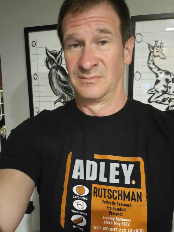 Number and Portrait Adley Rutschman Baltimore T-Shirt 