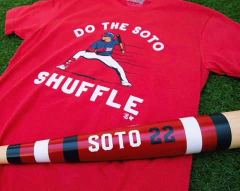 Get a new Washington Nationals' Juan Soto - Soto Shuffle t-shirt for 2020  MLB season - Federal Baseball