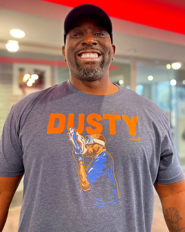 Dusty Baker: Shoey Shirt + Hoodie, HOU - MLBPA Licensed - BreakingT