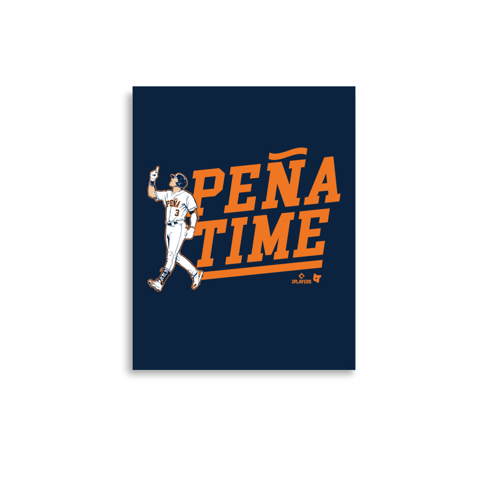 Jeremy Peña: MVPeña Shrug Art Print, HOU - MLBPA Licensed - BreakingT