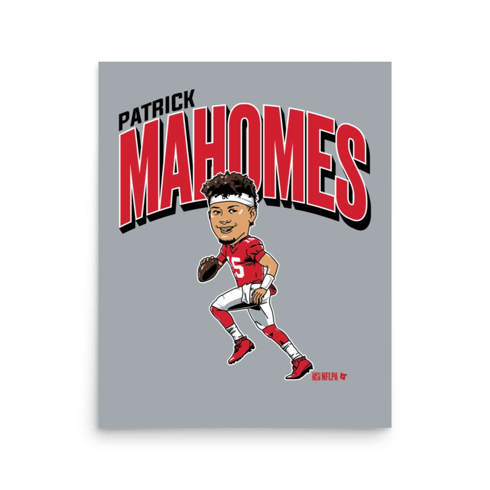 Patrick Mahomes: Caricature Art Print
