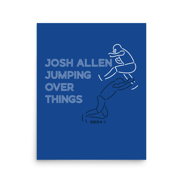 Josh Allen: Neon Hurdle Art Print