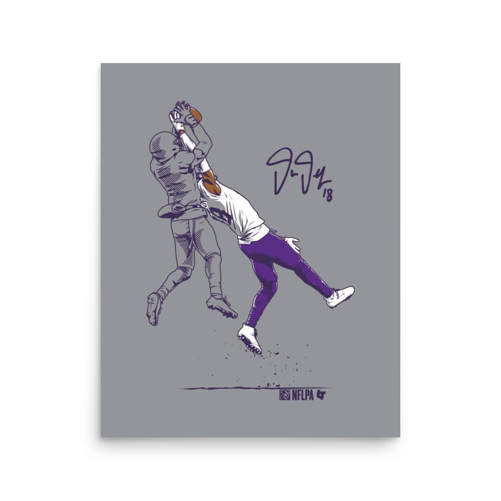 Justin Jefferson: The Catch Art Print