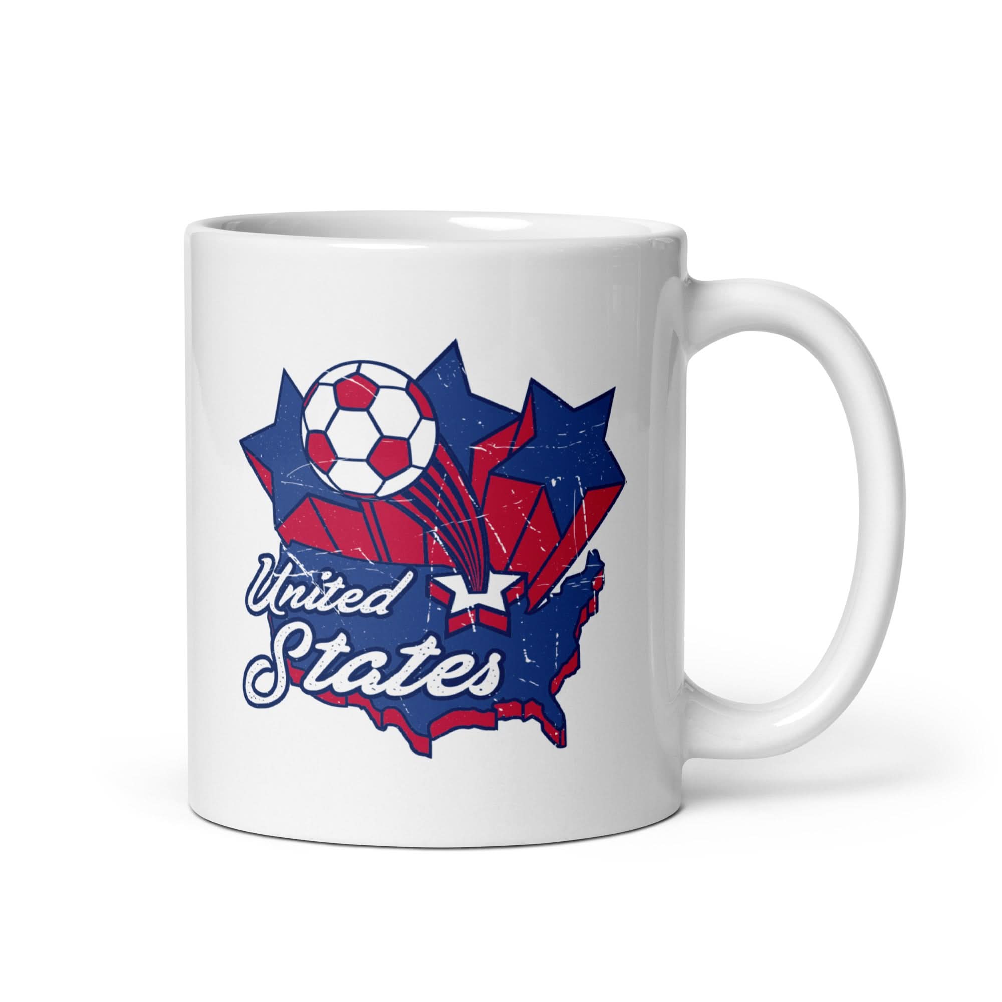 USA Soccer Vintage Map Mug