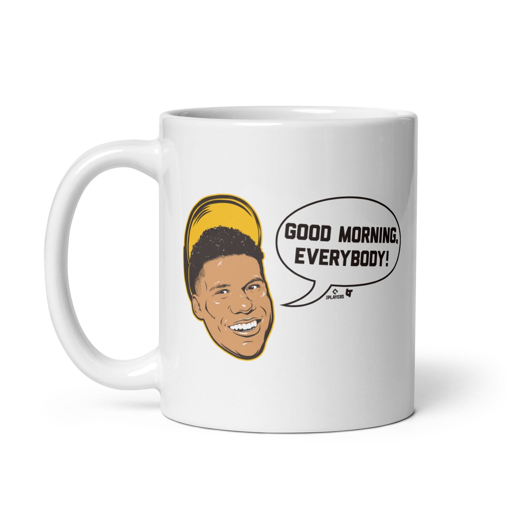 Juan Soto: Good Morning Everybody Mug, San Diego - MLBPA - BreakingT